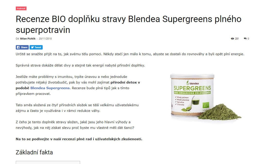 Blendea recenzia