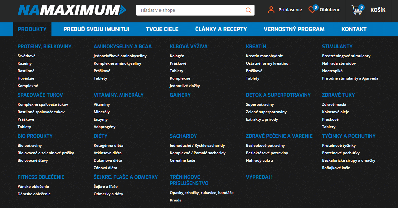produkty z namaximum