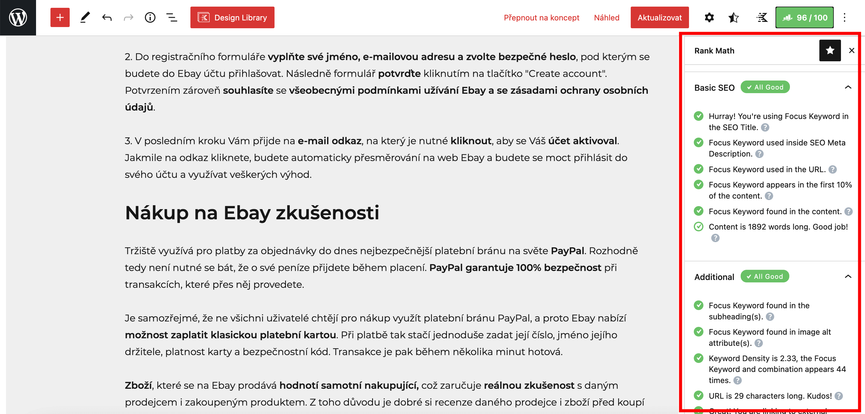 Článek o eBay - Optimalizace pro vyhledávače