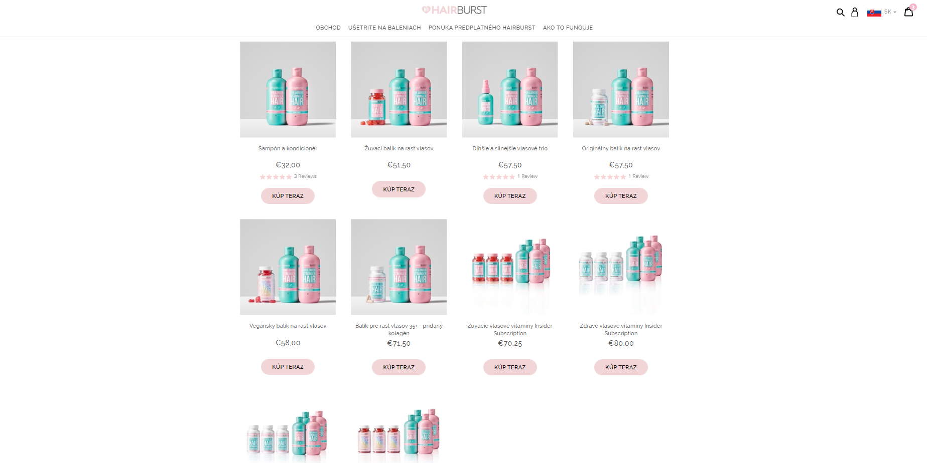 Hairburst výhodné balíčky