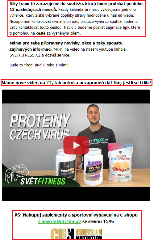 Newsletter Svetfitness.cz