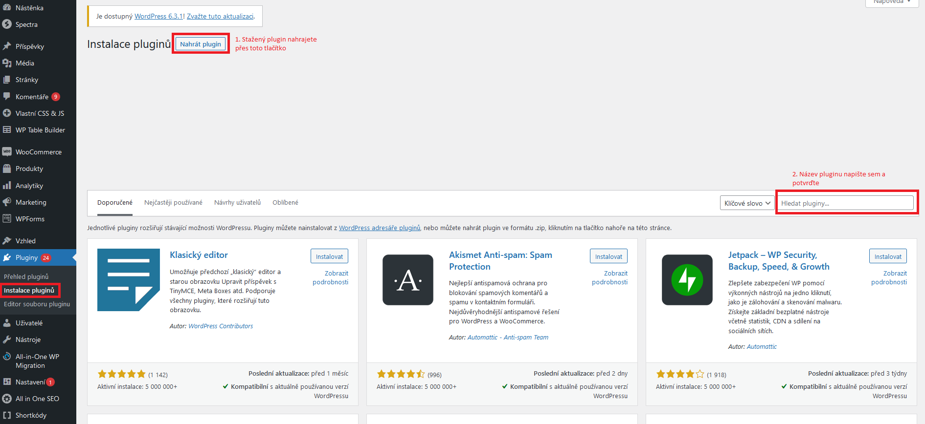 Jak nainstalovat plugin ve WordPressu
