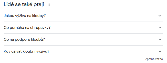 google dotazy uživatelů